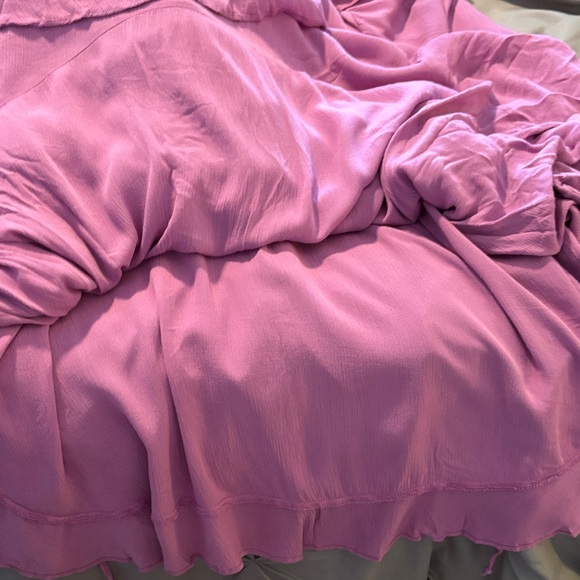 Free people free est size small Elegant Mauve Ruffle dress first bloom - Picture 8 of 9